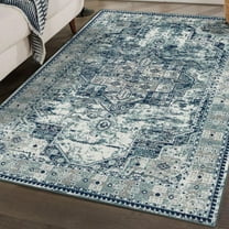 Luxe Weavers Geometric Southwestern Blue 8x10 Area Rug, Machine-Woven Carpet