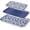 Vintage Blue A, variant on Porcelain Serving Trays for Party, Serving Platters Set of 4,Serving Dishes for Entertaining, Ceramic Party Trays and Platters for Serving , 12" Inch, Series SELENE