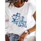 thumbnail image 3 of Top básico con estampado de mariposa de libélula explosiva para mujer, Camiseta holgada de manga corta con cuello redondo, camiseta de gran tamaño, ropa para mujer, 3 of 5