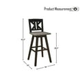 thumbnail image 6 of OakvillePark Roscoe Swivel Pub Height Barstool (Set of 2), Black/Gray, 6 of 7