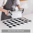 thumbnail image 6 of Placemat Set of 4 Buffalo Check Placemats for Dining Table Black White Plaid Rustic Washable Table Mats for Kitchen and Party Decor Indoor & Outdoor Use, 6 of 8