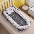 thumbnail image 2 of Cama de bebé plegable para recién nacidos, nido de dormir, bonita cama de viaje, cuna de bebé, Moisés de red, cesta infantil para 0-24 meses Fivean unisex, 2 of 2