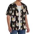thumbnail image 2 of Fotbe Flowe Rooster Camisa Estampada de Manga Corta para Hombre, Casual de Verano, Estilo Playero, Sin Arrugas-3X-Large, 2 of 5