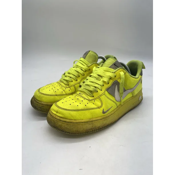 Ni - ke Ni - ke Air Force 1 Utility Volt 2 Neon Shoes Mens Size 9 HiViz Yellow AJ7747-700