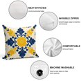 thumbnail image 3 of Yellow Blue Pioneer Flower Pillow Covers,Yellow Blue Pioneer Flower Throw Pillow Covers 20"×20" ,Living Room Sofa Couch Pillow Covers,Decorative Pillow Covers, 3 of 7