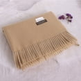 thumbnail image 4 of Bufanda de cachemira suave y cálida de marca de lujo para mujer, bufandas de lana, poncho de otoño, pashmina negra para hombre y mujer, chal para mujer, 4 of 5