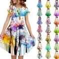 thumbnail image 4 of MUXiin Tween Girls Dresses Flower Flutter Ruffled A-Line Beach Dress Casual Flower Girl Dresses for Girls, 4 of 6