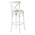 thumbnail image 3 of Modway Gear 43.5" Modern Style Rattan and Elm Wood Bar Stool in White Finish, 3 of 10