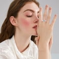 thumbnail image 4 of 925 Sterling Silver Turquoise Turtle Ring for Women Turtle Flower Ring Adjustable Animal Rings Ocean Jewelry Gifts Birthday Christmas, 4 of 5