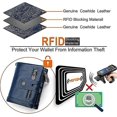 thumbnail image 1 of Cartera para hombre Rfid que bloquea la cartera de cuero genuino de los hombres y monedero plegable con bolsillo para monedas con cremallera con Chai ZefeiWu 8390605348181, 1 of 1