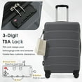 thumbnail image 5 of Checked Luggage, Hard-Shell Suitcase with Spinner Wheels, Travel Bag, Expandable Foldable Luggage, 24 Lnch Large Suitcase with Lightweight PC Hard Shell, Aluminum Frame, TSA Lock, 5 of 7