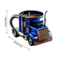 thumbnail image 5 of Handcrafted Truck Coffee Mug, Semi-Truck Coffee Mugs, Big Rig Brew Mug, Funny Truck Mug, Truck Driver Gifts for Men, Gift for Trucker, Companion for Coffee Lovers on the Go (Black), 5 of 5