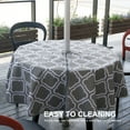 thumbnail image 2 of 4.92FT Spillproof Tablecloth with Zip Umbrella Hole Waterproof Outdoor Tablecloth Patio Table Cloths Table Covers for Backyard Party Picnic, 2 of 8