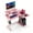 Pink, variant on Costway L Shaped Gaming Desk with Outlets & USB Ports Monitor Shelf Headphone Hook White