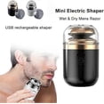 thumbnail image 2 of Mini Rasoir Électrique de Voyage compatible Hommes Rasoir Rotatif Rechargeable Lavable Format de Poche Rasoir de Rasage Portable Rasage de Près Tondeuse à Barbe Humide et Sèche Rotatif _Perfect Gift, 2 of 4