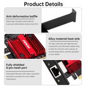 Fenvi 2.5Gbps PCIe Network Card, Gigabit Ethernet Port Gaming Adapter