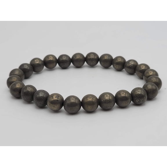 Pyrite Bracelet 8mm Genuine and natural pyrite bracelet For Money  Good Luck