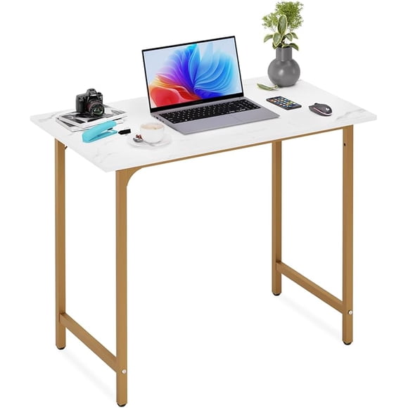 Computer Desk,Home Office Desk Writing Study Table Modern Simple Style PC Desk with Metal Frame for Home Office