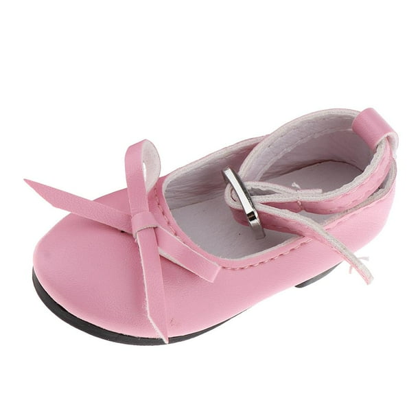 Encantadoras sandalias con tiras en el tobillo de PU para muñecas BJD 1/3 Rosado