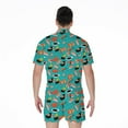 thumbnail image 2 of Japanese Sushi And Rolls Pattern Short Sleeve Men'S Rompers, Food Lover Casual Summer Jumpsuits Outfit, 2 of 4
