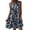 Navy, variant on Women's V-Neck Tiered Boho Mini Dress – Versatile Sleeveless Summer Swing Tunic in Sizes S-XL, Chic Floral Print Vacation Beach Wear for Women