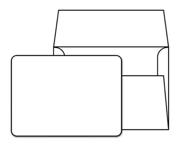 A1 Heavyweight Blank White Note Cards and Envelopes 4.78" x 3.5