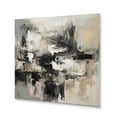 thumbnail image 2 of Designart "Inner Worlds of Marble Grey and Black II" Modern Geometric Metal Art Living Room, 2 of 5