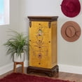 thumbnail image 2 of Linon Masterpiece Wood Hand Painted Jewelry Armoire in Antique Parchment Yellow, 2 of 13