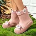 thumbnail image 5 of Women's Trendy Rain Boots Mid Calf Rain Boots Waterproof Slip On Lightweight Puddle Garden Street Footwear, 5 of 6