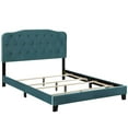 thumbnail image 2 of Amelia Queen Upholstered Velvet Bed (5864-SEA), 2 of 5