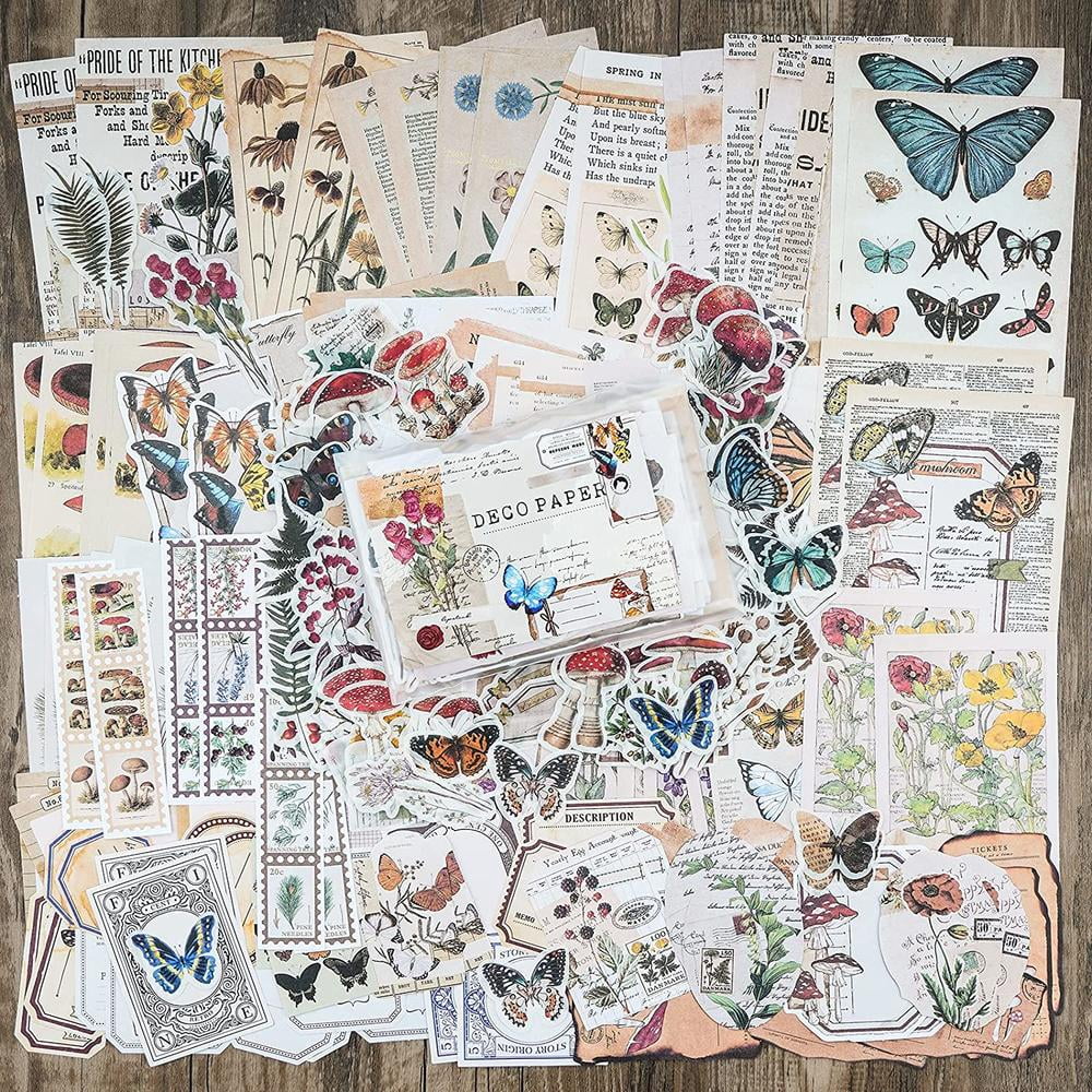 値下げMade in U.S.A. catalog & Scrapbook YEZDIX 200 Pieces Vintage Scrapbook Supplies, Art Journaling Kit