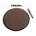 thumbnail image 3 of Round Chair Cushion Non Slip Seat Pad | Elastic Strap Soft Foam Filled | 13x13 in | Indoor Dining Office Barstool Mat | Washable Fabric | Brown Flax | 1 Piece, 3 of 6