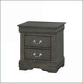 thumbnail image 2 of Bedroom Set, 4-Piece Eastern King Louis Philippe Dark Gray | Sleigh Beds | Double Dressers, 2 of 11