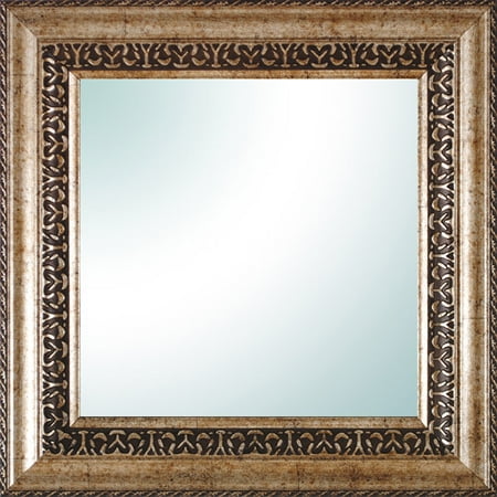 14" x 14" Champagne Ornate Square Mirror