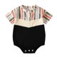 thumbnail image 1 of Gibobby Mamelucos para bebe niño polar con estampado de retazos a rayas de manga corta para niños y niñas, ropa para recién nacidos(Negro, 6-12 Meses), 1 of 5