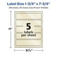 thumbnail image 6 of Avery Pearlized Ivory Rectangle Labels, 1.75" x 7.75", 250ct, 6 of 11