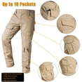 thumbnail image 5 of TRGPSG Men's Tear-Resistant Hiking Outdoors Work Pants with 10 Pockets Waterproof Cargo Hiking Hunting Pants,Khaki 34, 5 of 7