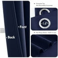 thumbnail image 3 of Navy Blue Blackout Curtains - Bedroom Window Treatment Curtains Thermal Insulated Room Darkening Drapes for Living Room Kitchen Grommet Top Light Blocking Drapery, 40 x 50 Inches Long, 2 Panels, 3 of 5