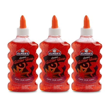 Elmer's Liquid Glitter Glue, Washable, Red, 6 Ounces, 3 (Best Glitter Glue For Face)