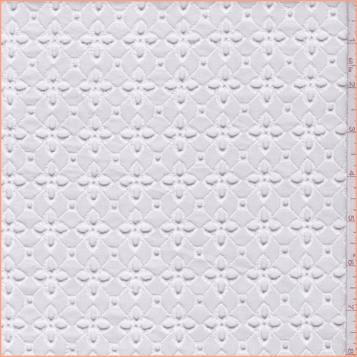 White Star Floral Eyelet, Fabric By the Yard
