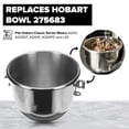 thumbnail image 2 of Vollum 80-Quart Commercial Stainless Steel Mixing Bowl for Hobart Mixer - Hobart Equivalent, 2 of 5