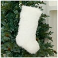 thumbnail image 4 of MOQIN Christmas Stockings, 19 Inches Large Plush Faux Fur Christmas Stockings for Family, Hanging Ornaments for Xmas Tree, Home Decor, Fireplace Decorations(White,Pink), 4 of 4