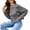Gray, variant on Honeeladyy Women's Fashion Comfortable Solid Long Length Round Neck Sweater Top