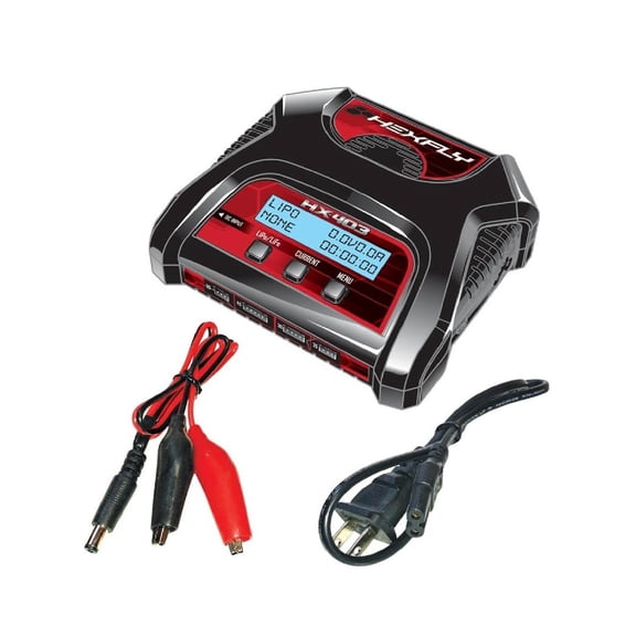 Redcat Hexfly Dual Port 2S / 3S / 4S AC / DC LiPo Life Battery Charger HX-403