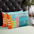 thumbnail image 4 of Surfboard Throw Pillow Covers, Summer Starfish Palm Leaf Wood Grain Blue Soft Breathable Pillow Cases with Invisible Zipper for Sleeping, King Size Pillowcases for Couch Bed Sofa Chair 20x36 Inches, 4 of 6