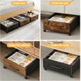 thumbnail image 6 of Under Bed Storage with Wheels, Wooden Under Bed Drawers 2 Packs, Rolling Underbed Storage Containers Organizer with Handle Removable Lid, Heavy Duty Metal Frame for Clothes Shoe Books(Black), 6 of 16