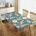 thumbnail image 2 of YFYANG 5FT Rectangular Table Cloth, Waterproof Polyester Cute Carp Floral Doodle Table Cover, Indoor Outdoor Decorative Tablecloths with Elastic Edge, 2 of 8