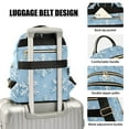 thumbnail image 3 of FORMRS Mini Backpack Purse for Women Travel Daypack Casual Shoulder Bag, Blue Snowflake, 3 of 7