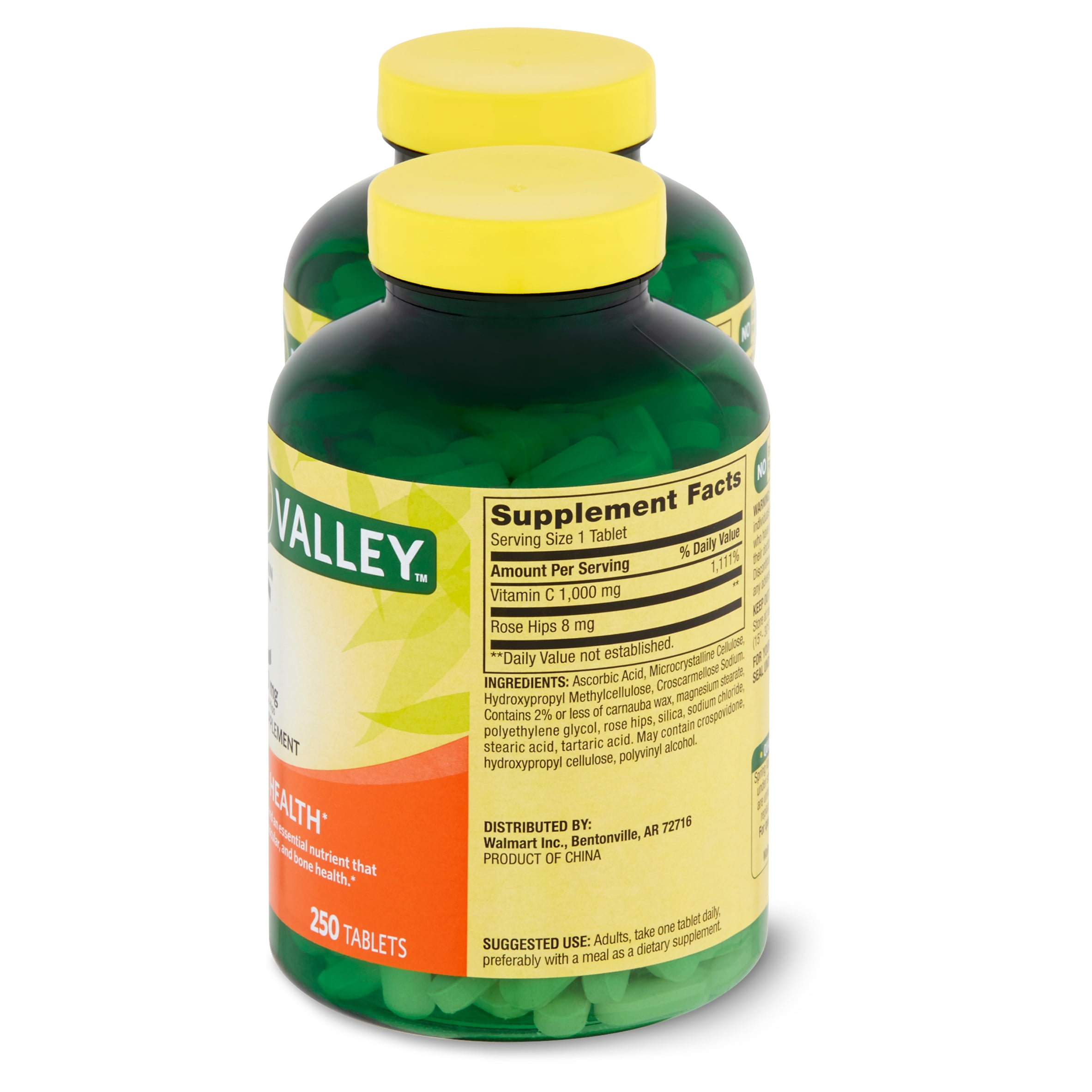 Spring Valley Vitamin C With Rose Hips Dietary Supplement Twin Pack 1 000mg 250 Count 2 Pack Walmart Com Walmart Com Spring Valley Vitamin C With Rose Hips Dietary Supplement Twin Pack 1 000mg 250 Count 2 Pack Walmart Com Walmart Com