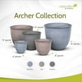 thumbnail image 4 of Headwind Robert Allen Natural Ironstone Decorative Planter, Archer Collection, Latte, 14-inch, 4 of 9